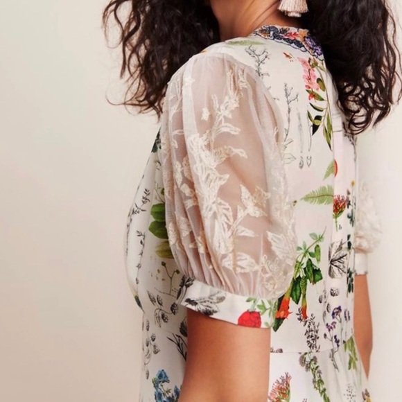 Geisha Designs NWOT Anthropologie Donna Floral Midi Dress Size S. - Picture 6 of 16